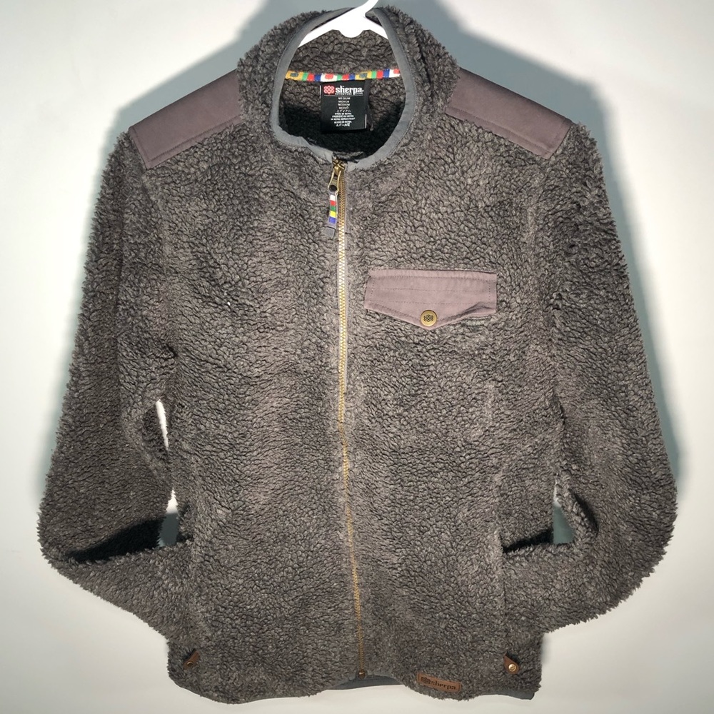 SHERPA brand zip up jacket size MED